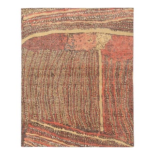 Rug & Kilim’s Meadow Rug in Brown and Red, 6x9 For Sale