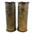 Artistic Pair of World War I Brass Trench Art Vases Decorated With a Lily Floral Motif - Dated November 1917, Madgeburg, Germany For Sale