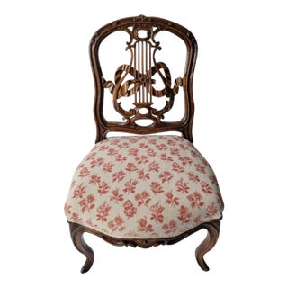 Antique Regency Mahogany Ribbon & Lyre Back Chair For Sale