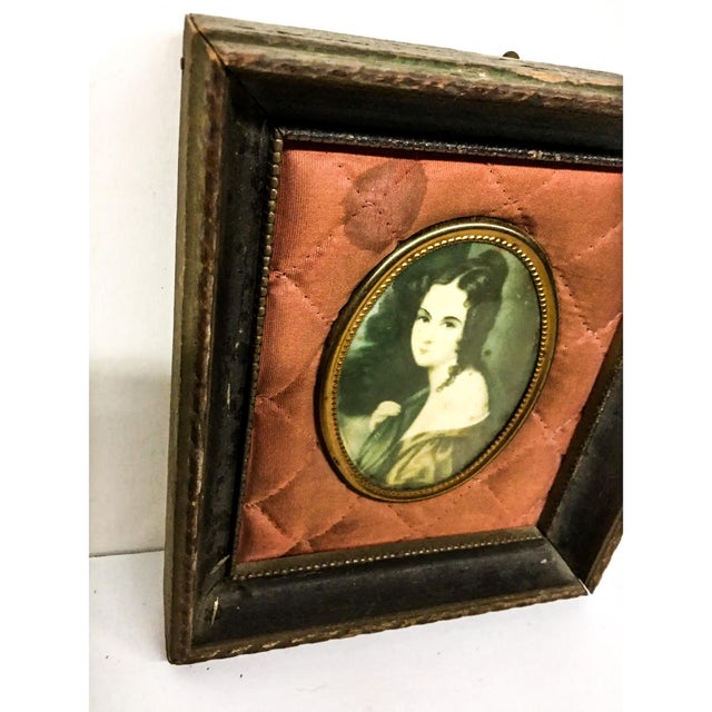 Victorian Antique Victorian Framed Woman Portrait For Sale - Image 3 of 10