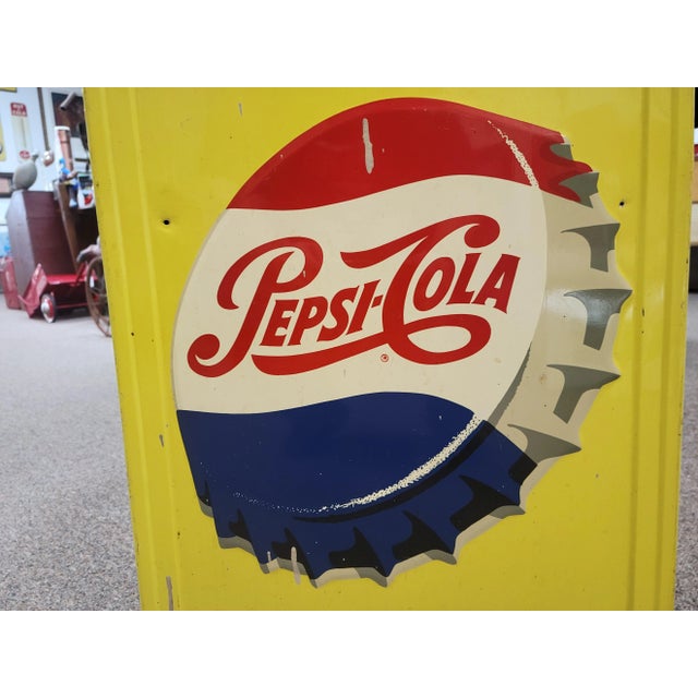 Original 1950's Vintage, Say Pepsi Please, Embossed Metal