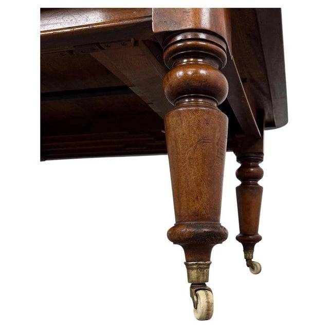 Gold 19th Century Victorian English Extending Mahogany Dining Table For Sale - Image 8 of 10