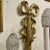 Brass Finish Metal Ribbon and Tassel 3 Arm Wall Sconce With Glass For Sale - Image 4 of 10
