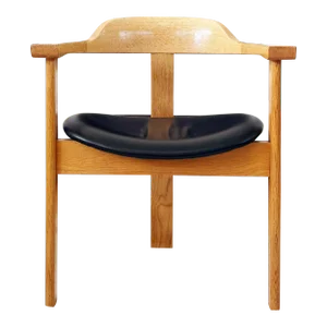 Original 1960s Vintage Mid-Century Oak Expo 64 Armchair, by Robert & Trix Haussmann, 1964 (4 Available)