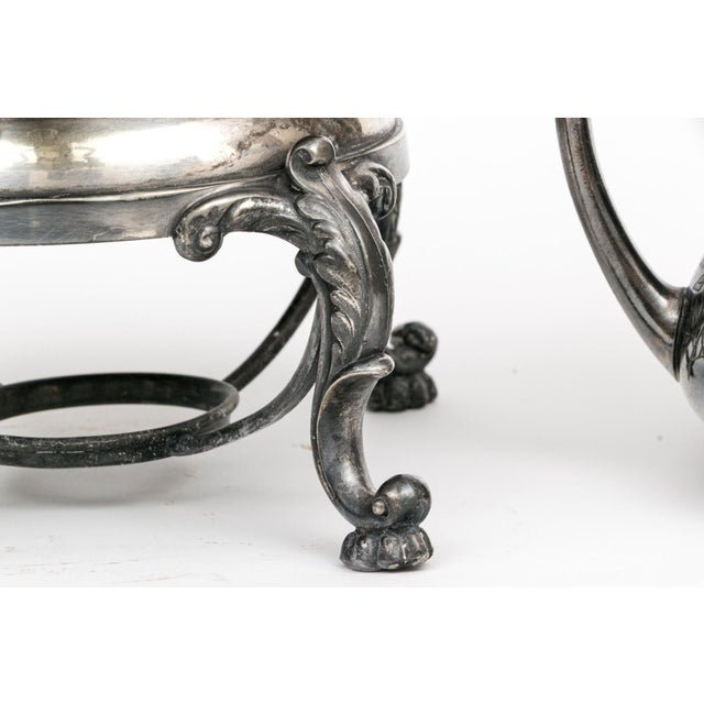 Meriden Silver Plate Co. Antique Meriden Britannia Victorian Silverplate Samovar Garniture Set, 3 Pieces For Sale - Image 4 of 12