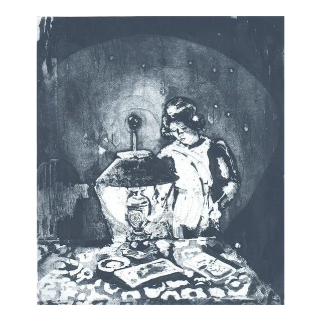 1996 Ann Chernow Mood Indigo Aquatint and Etching For Sale