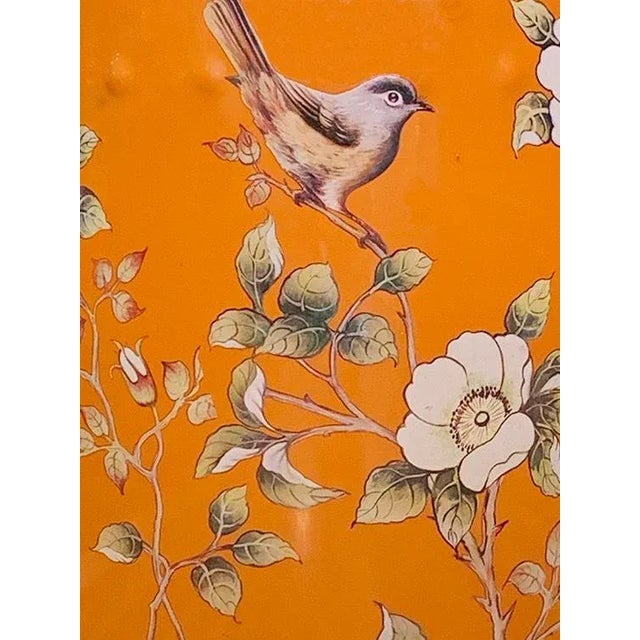 Asian Style Orange Garden Stool For Sale - Image 4 of 4