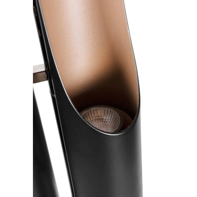 Not Yet Made - Made To Order Floor Lamp in Black and Steel For Sale - Image 5 of 6