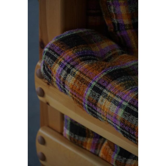 Swedish Modern Brutalist Lounge Chair in Pine, 1970s For Sale - Image 10 of 18