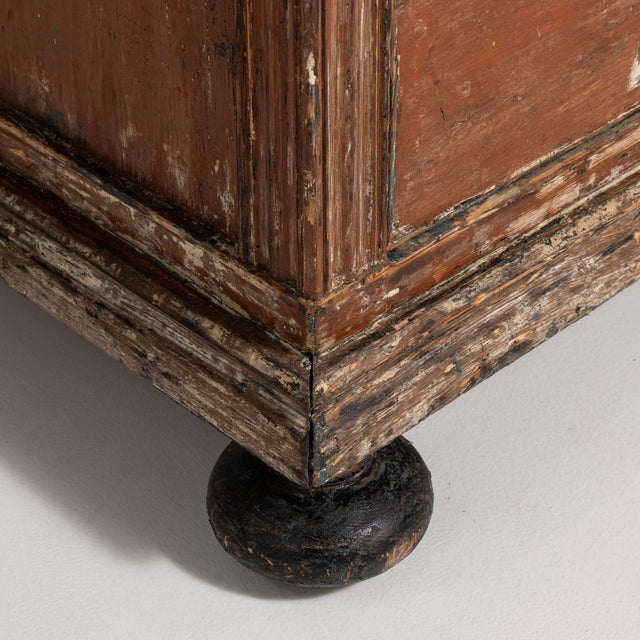 Early 19th Century Swedish Sienna Gustavian Patinated Wood Secretary Desk For Sale - Image 10 of 15