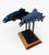 Modern Signed Charles Ringer Kinetic Dual Trout / Salmon Cut Steel Brutalist Fish Sculpture Wood Base 1994 For Sale - Image 3 of 12