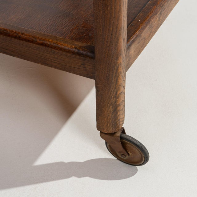Wood French Oak Bar Cart, Antique, France, Circa 1950 For Sale - Image 7 of 14