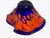 Signed 2012 Somewhere Glass Hand-Blown 6" Handkerchief Vase - Cobalt & Orange For Sale - Image 4 of 6
