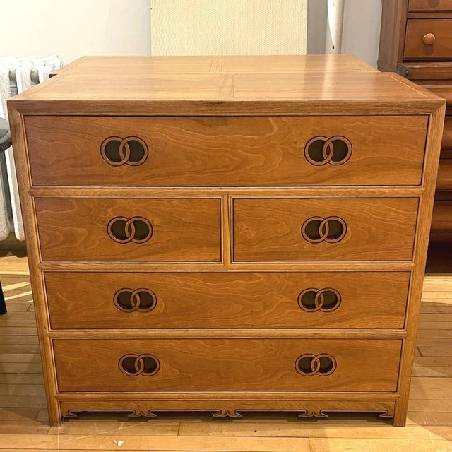 Exceptional pair of solid wood dressers designed by Michael Taylor for the very collectable "Far East Collection" by Baker...