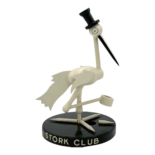 Vintage the Stork Club Nyc Nightclub Tabletop Wood Centerpiece Display For Sale