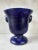 Metal Antique Blue Enamelled Cast Iron Vase For Sale - Image 7 of 9