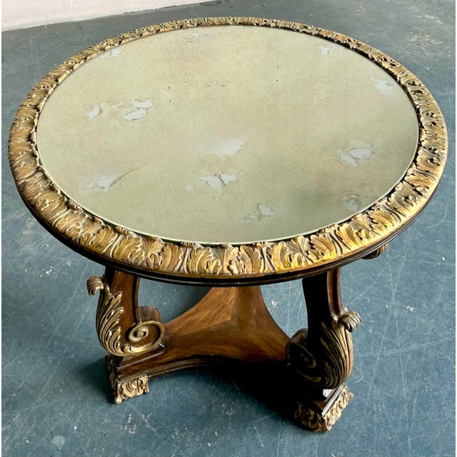 This exquisite pedestal table is a lavish interpretation of Baroque Revival design, blending rich traditional materials...