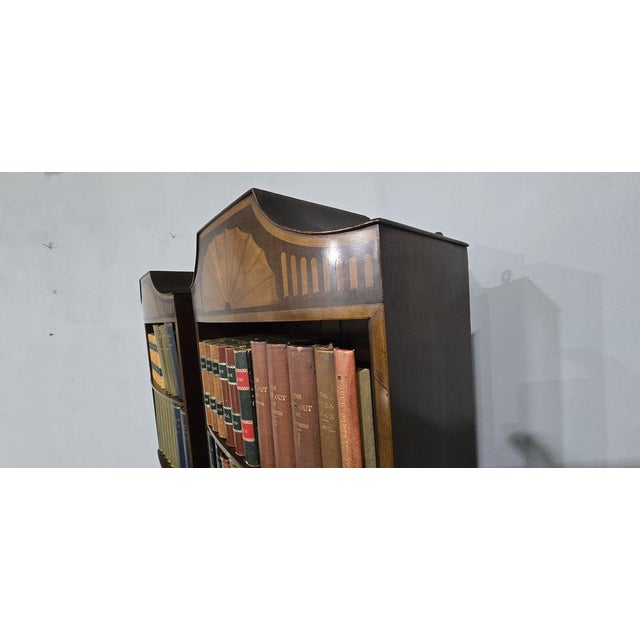 Mahogany Open Adjustable Library Bookcases, Set of 2 For Sale - Image 9 of 18