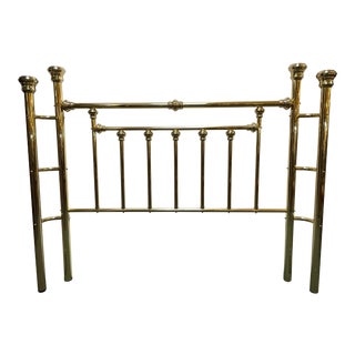 Queen Size Vintage Style Brass Headboard For Sale