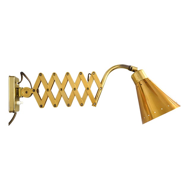 Mid-Century Diabolo Scissor Lamp attributed to Karl Lang for Sis Licht, 1950s For Sale