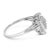 Contemporary 10K White Gold 1/2 Cttw Round & Baguette Cut Diamond Pear Shaped Domed Pav�� Cluster with Halo Cocktail Ring (H-I Color, SI1-SI2 Clarity) - Size 6 For Sale - Image 3 of 7