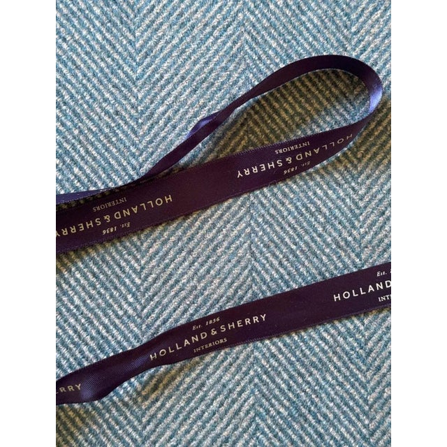 Holland & Sherry "Quaintrelle" Wool Herringbone Fabric - 2 2/3 Yards For Sale