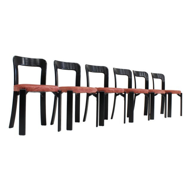 Vintage Swiss Dining Chairs by Bruno Rey for Dietiker, 1970s, Set of 6 For Sale