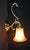 Mid-Century French Art Nouveau Brass Wall Sconce with Ribbed Glass Shade, 1950s For Sale - Image 4 of 12