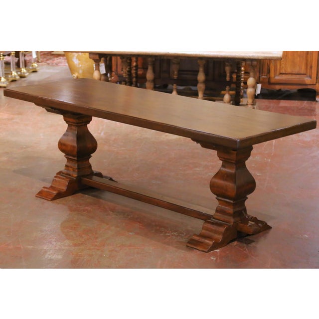 Early 20th Century Early 20th Century French Walnut Monastery Refectory Dining Table For Sale - Image 5 of 7