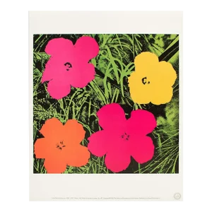 1989 Andy Warhol "Flowers, 1964", Pop Art Lithograph