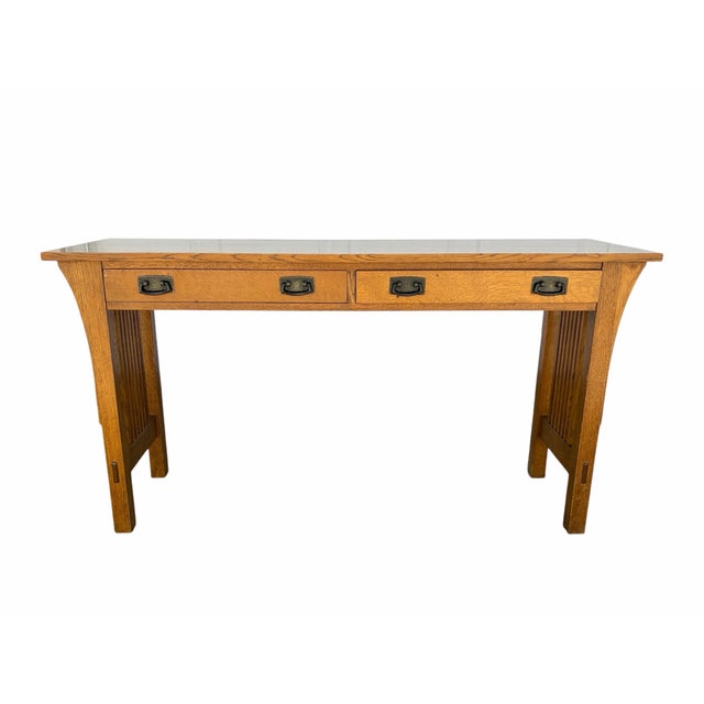 Mission Late 20th Century Stickley Mission Oak Arts & Crafts Buffet Server or Console Table For Sale - Image 3 of 7