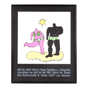 1960s Vintage Niki De Saint Phalee "Nanas Plastiken" Exhibition Poster, Framed