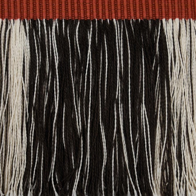 Modern Sample - Schumacher x Stephanie Seal Brown Calcada Fringe Trim in Rust For Sale - Image 3 of 5
