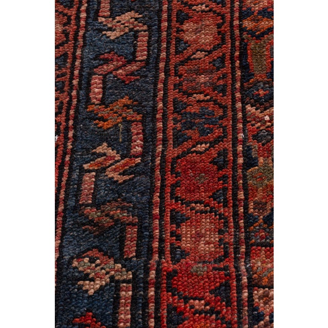 Antique Circa 1910 Red Malayer Hand Knotted Runner 3ft 5in X 15ft 5in For Sale - Image 11 of 16