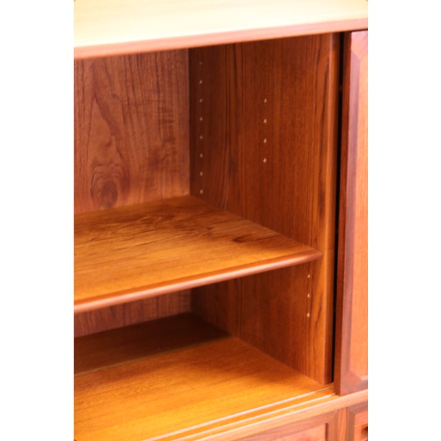 Danish Sideboard in Teak and Walnut with Sliding Doors, 1960s For Sale - Image 17 of 18