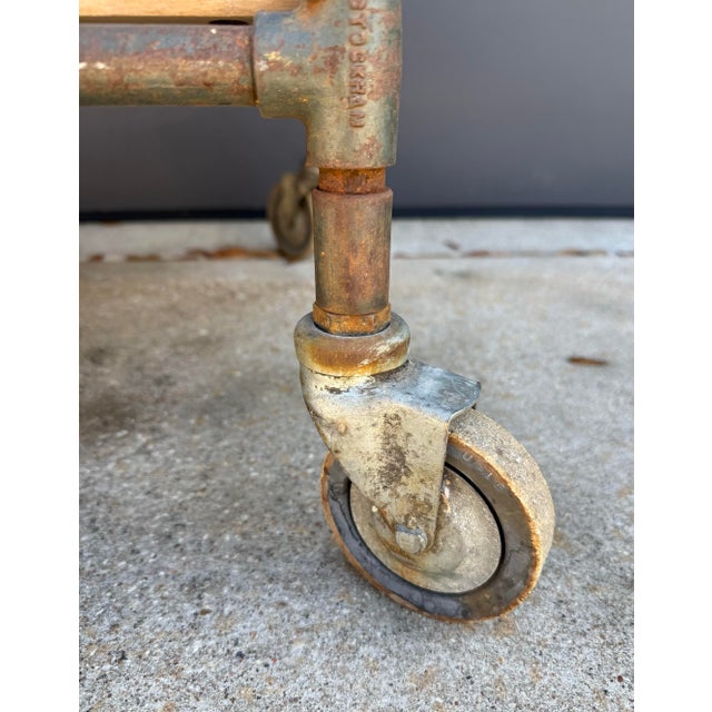 Vintage Industrial Two-Tier Bindery Cart For Sale - Image 10 of 12