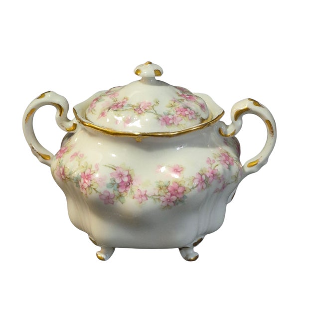 Vintage Limoges Elite L France Bawo & Dotter Hand Painted Floral Sugar Bowl For Sale - Image 11 of 11