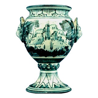 Vintage Italian Ceramic Vase by Bartolomeo Rossi & Sons for Cas Savona, 1930s For Sale