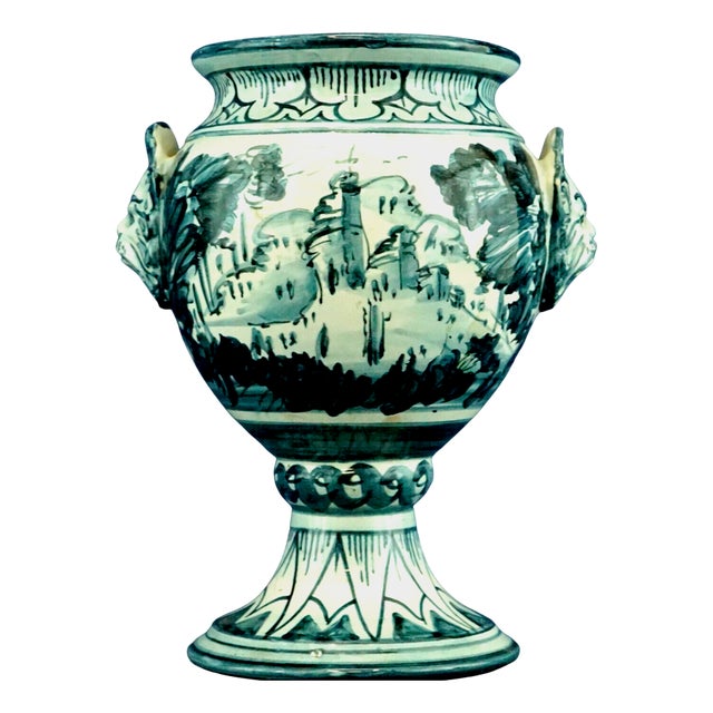 Vintage Italian Ceramic Vase by Bartolomeo Rossi & Sons for Cas Savona, 1930s For Sale