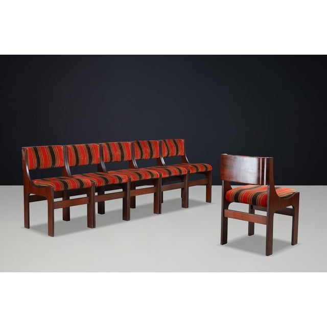1960s Sculptural Model 273 Dining Chairs by Franco Asnaghi, Italy, 1966, Set of 6 For Sale - Image 5 of 15