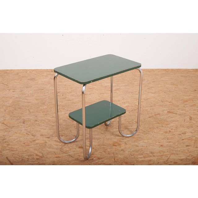 Steel Tube Console in Chrome-Plated Steel Tube and Plywood For Sale - Image 6 of 16