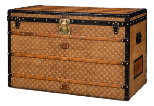Antique 20th Century Malle Haute Trunk in Woven Canvas from Louis Vuitton, France, 1900