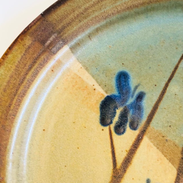Brown Bill Creitz Studio Pottery Large Plate For Sale - Image 8 of 12
