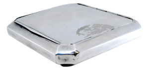Matte Silver Cigarette Case with Cut Corners