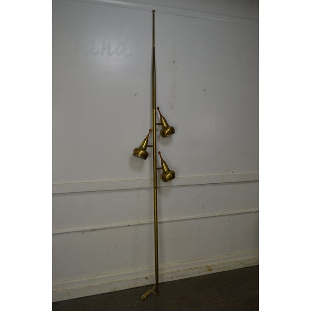 Mid Century Modern 3 Light Pole Lamp | Chairish