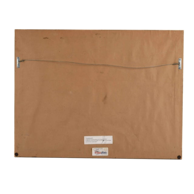 Wood Framed Signed Robert Redbird Jr. "Wind Spirits" Original Painting For Sale - Image 7 of 12