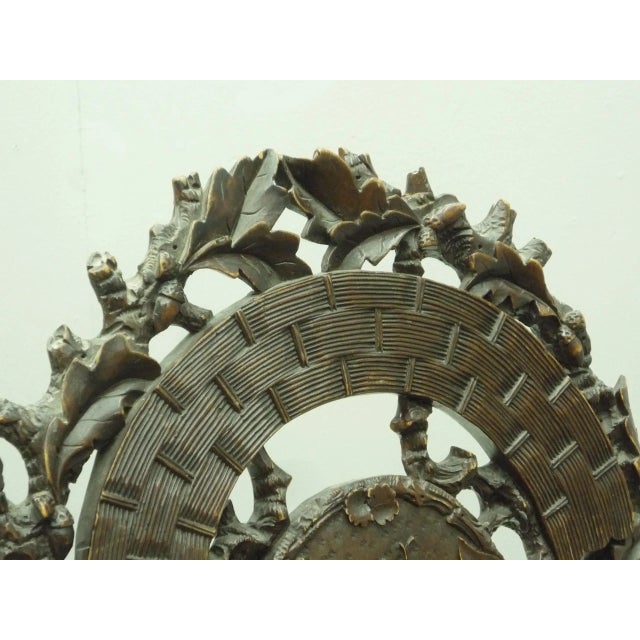 Antique and Hand Carved Oak Chair, 1900s For Sale - Image 11 of 18