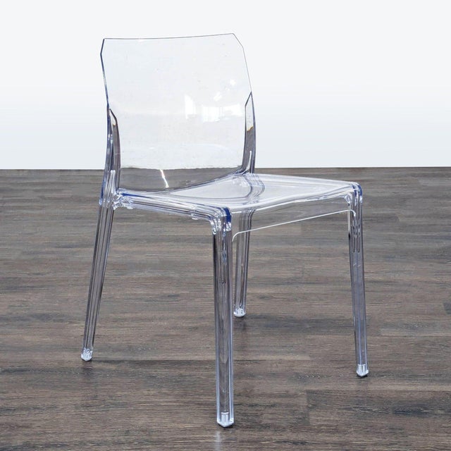 Molded in northeastern Italy just below the Alps, this dining chair by Italian designer Alberto Turolo, is made from clear...