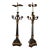 Pair Antique Regency Gilt Patinated Bronze Candelabra Lamps For Sale