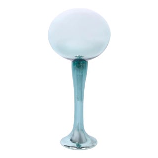 Blue Mercury Glass Gazing Ball For Sale